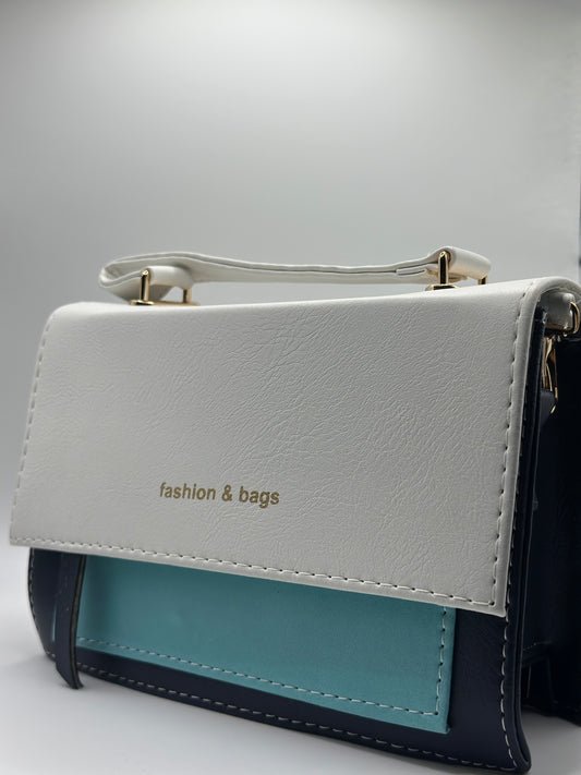 HANDBAG BLUE & WHITE